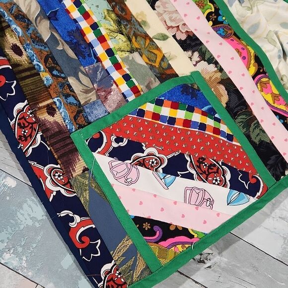 Vintage Patchwork Quilt Blazer One Size Custom Scrap Sewn - Picture 4 of 8